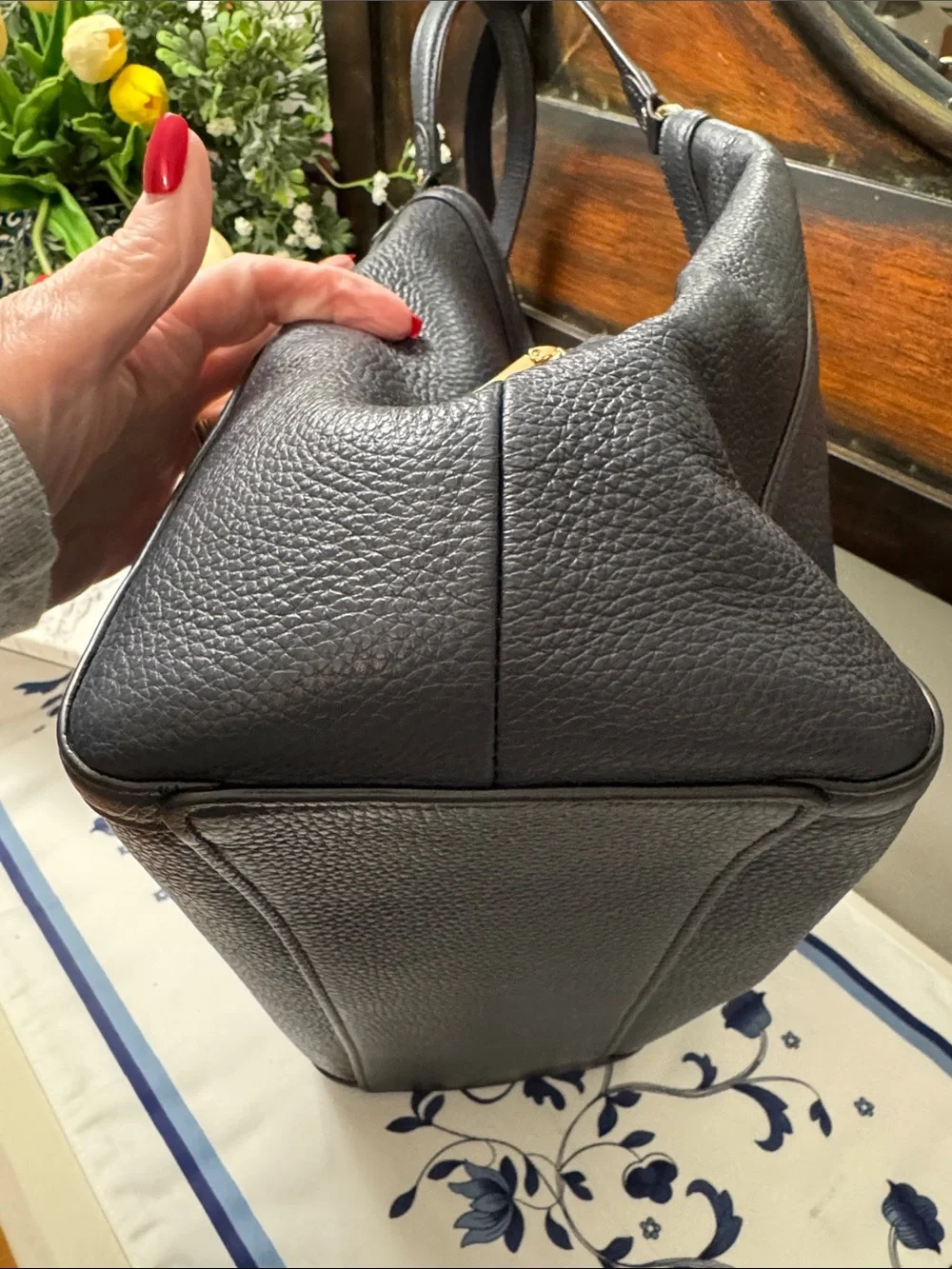 Coach Kristy Pebbled Leather Shoulder Bag with Gold Hardware & Ombre Coach Pouch - Picture 11 of 16